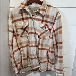 Sage Cream & Tan Plaid Utility Jacket